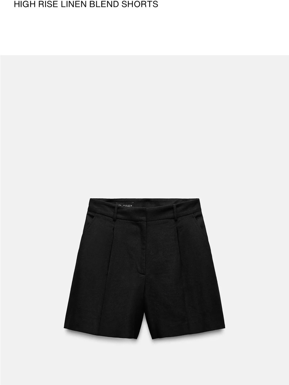 Zara Black linen shorts